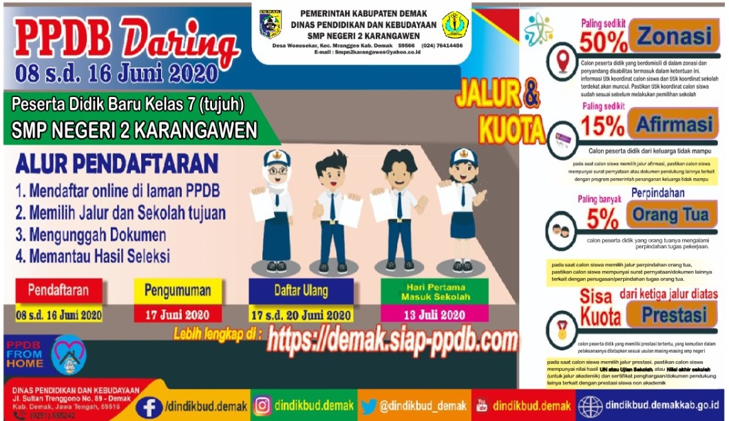 PPDB (Penerimaan Peserta didik Baru) Online serentak Se- Kabupaten Demak